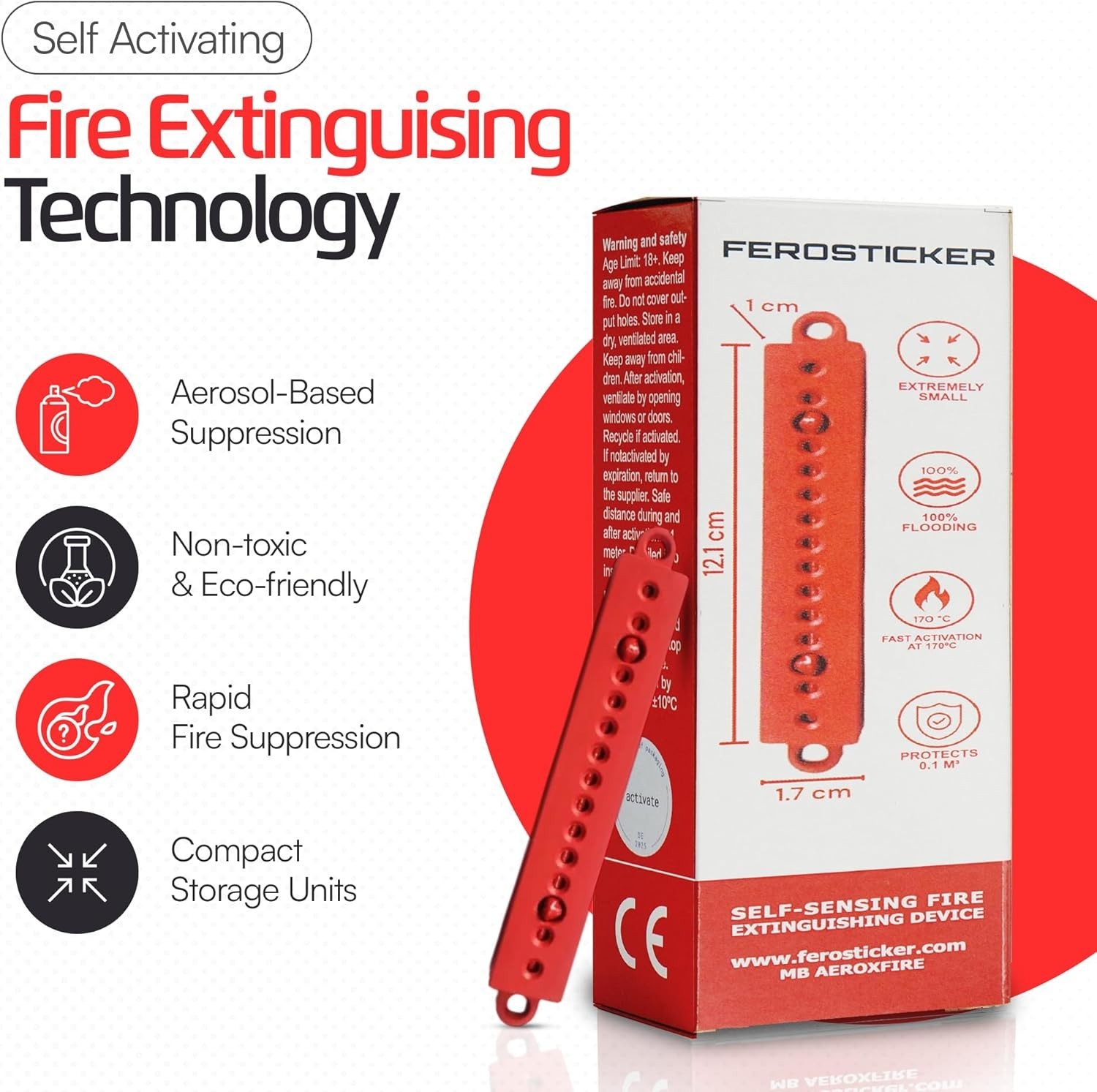 Compact Automatic Fire Extinguisher – Non-Toxic, Maintenance-Free Safety Solu…