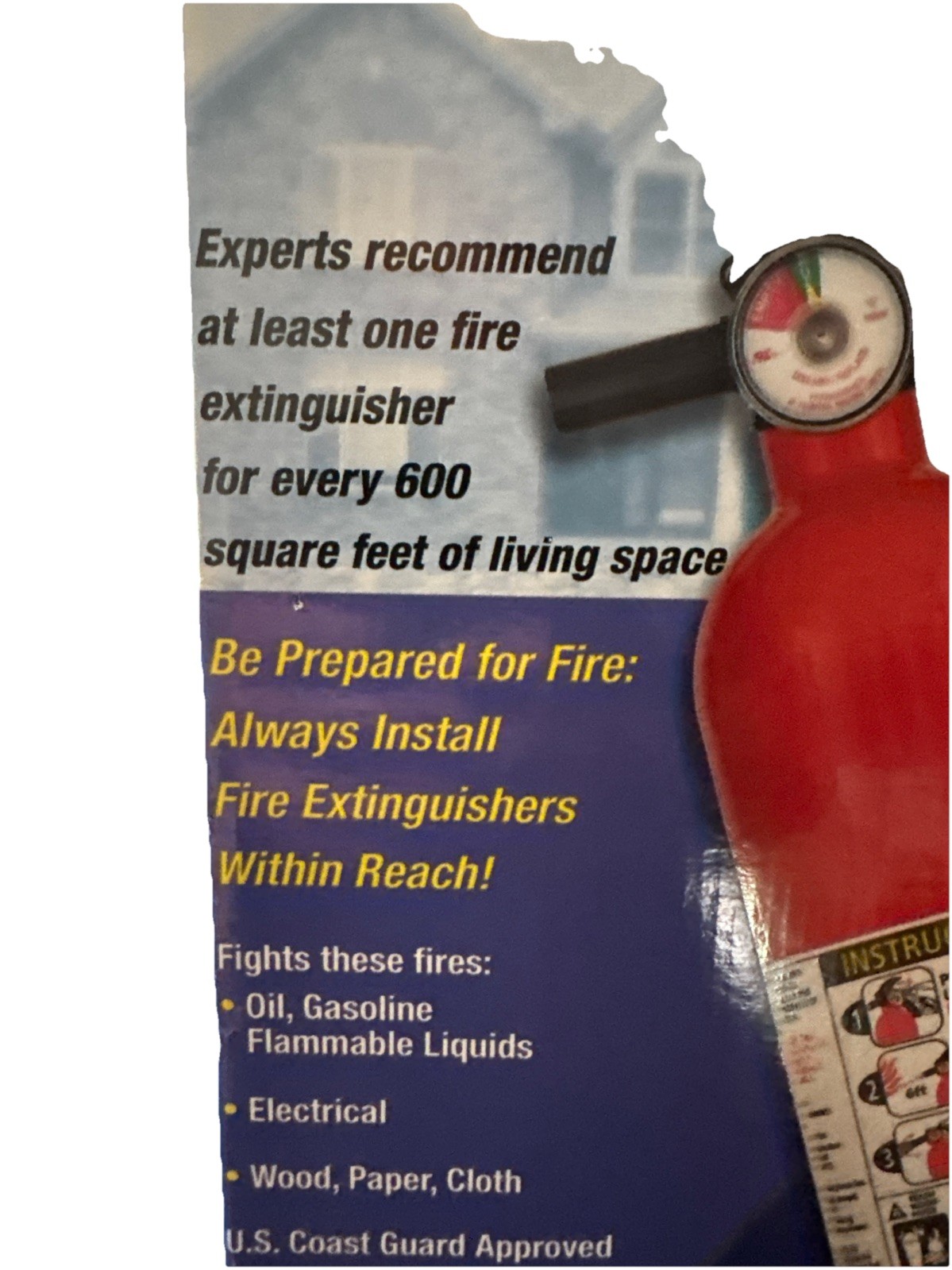 Multipurpose Fire Extinguisher Red 2 Pack Home Safety Kitchen Office