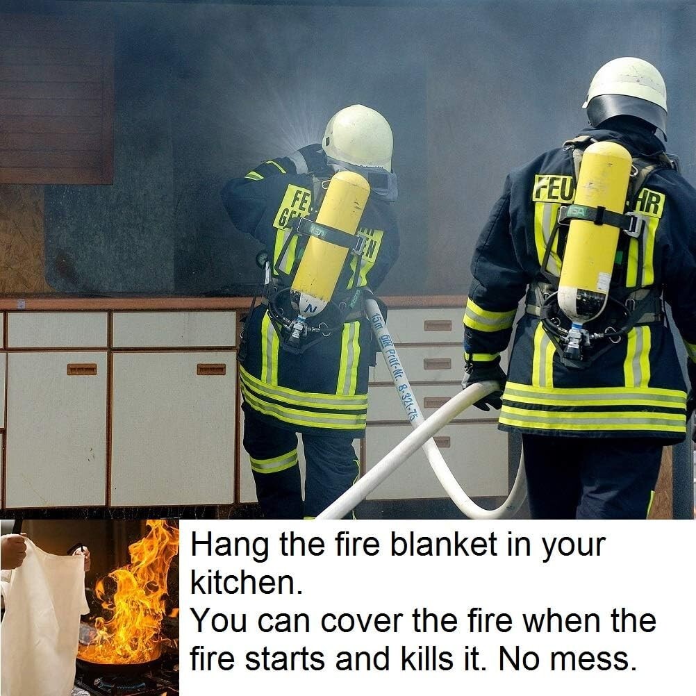 Fire Blanket For Home XXL- 79 x 79 Fire Blankets Emergency For People Fire Re…