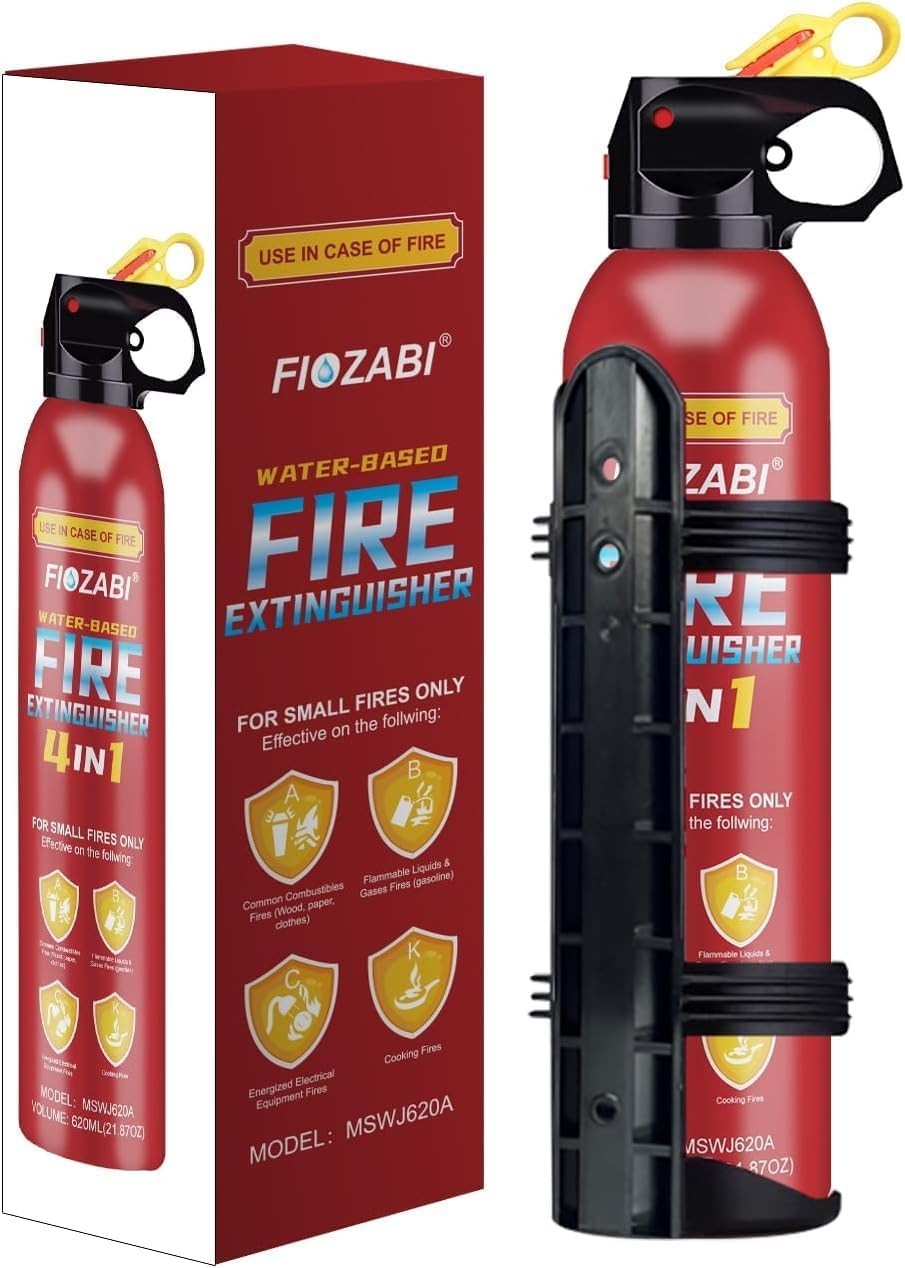 1 PACK Portable Fire Extinguisher Spray 4 In-1 with Bracket for the House