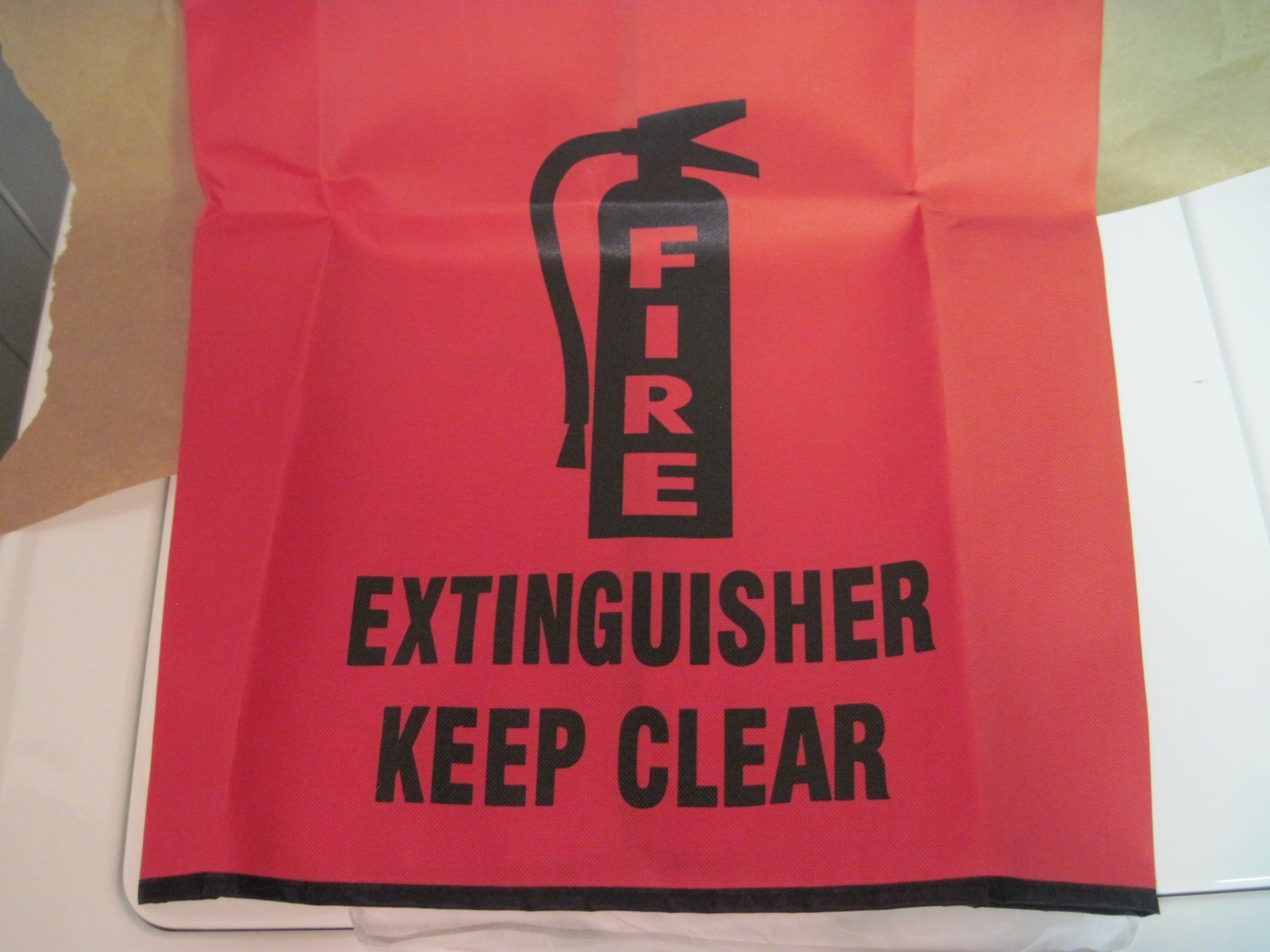Brooks FEC9 Fire Extinguisher Cover “Keep Clear”, Large Size, Heavy Duty, NEW