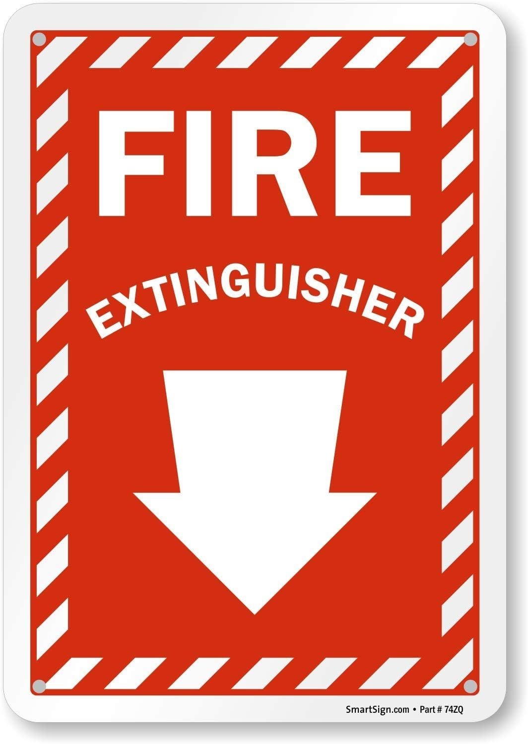 Red and White Fire Extinguisher Sign 10×7 – Digitally Printed & Weatherproof
