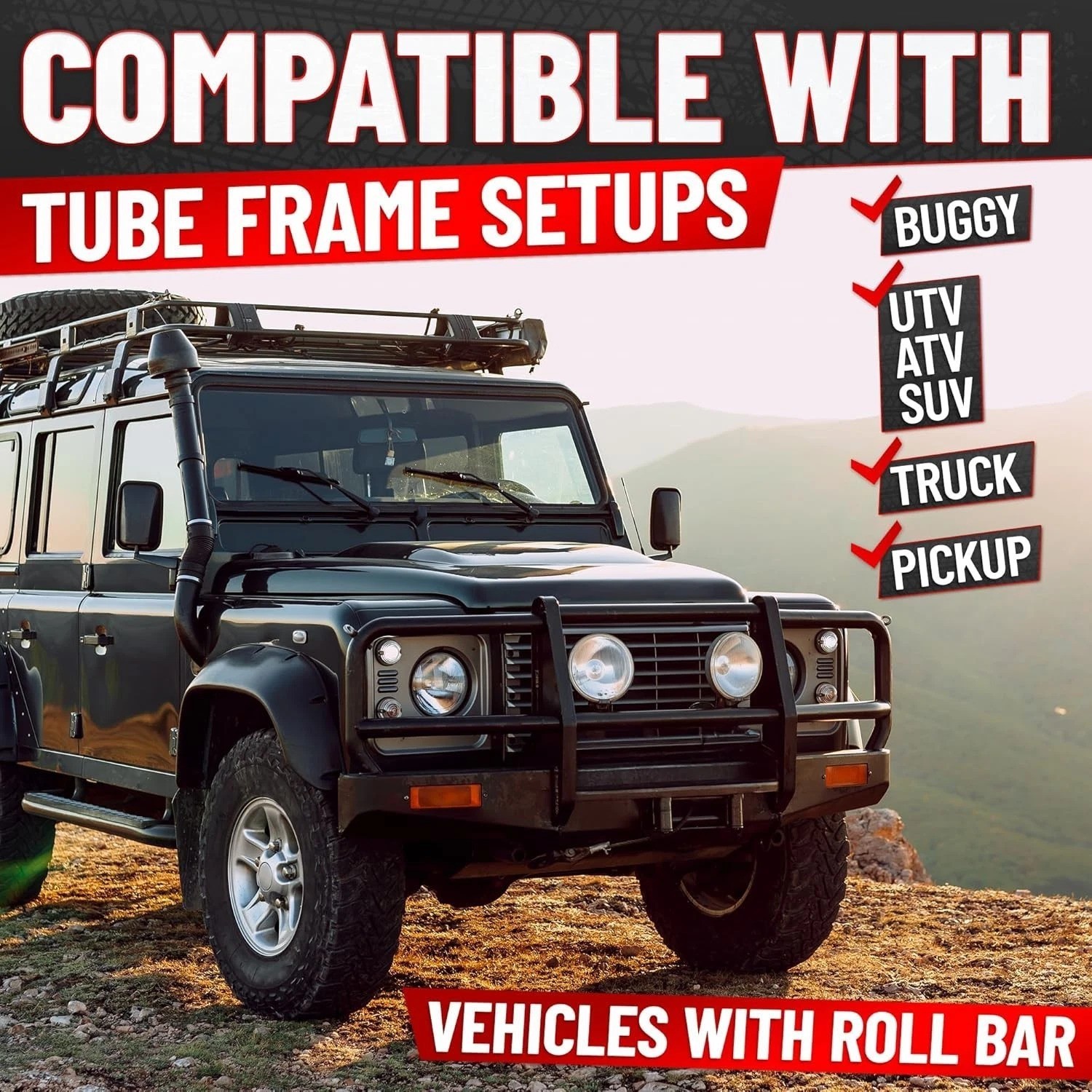 Patriotic Fire Extinguisher Mount with Quick Release for UTV & Off-Road Use