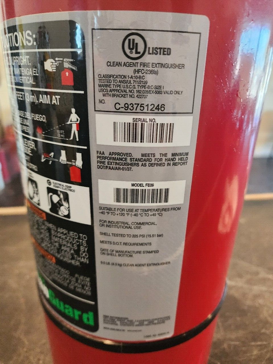 Ansul 9.5 lb Cleanguard Fire Extinguisher – Certified & Ready to Ship
