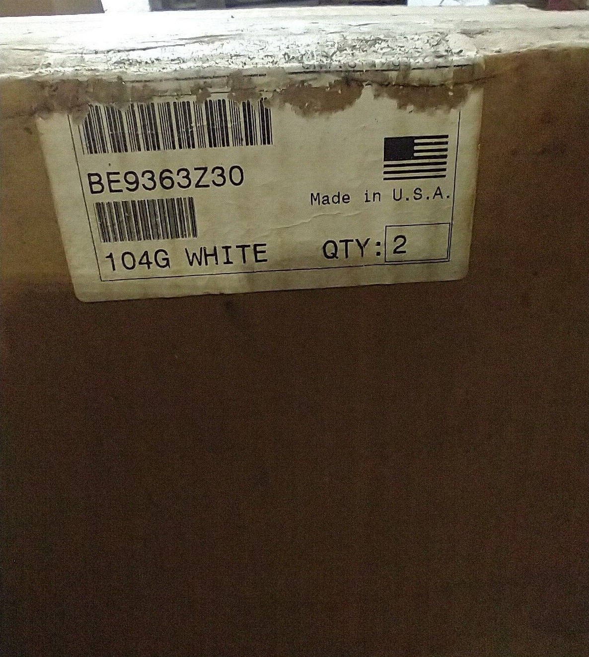 Lot of 2, JL BE9363Z30 White Fire Extinguisher Cabinet Wall Surface Mount 20lb