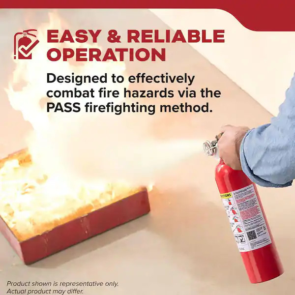 Residential and Kitchen 1-A:10-B:C Class ABC and Class BC 5.5 lbs. Fire Extingui