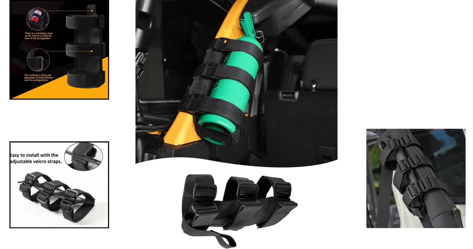 Weather-Resistant Fire Extinguisher Mount for Jeep Wrangler – Secure & Stylish
