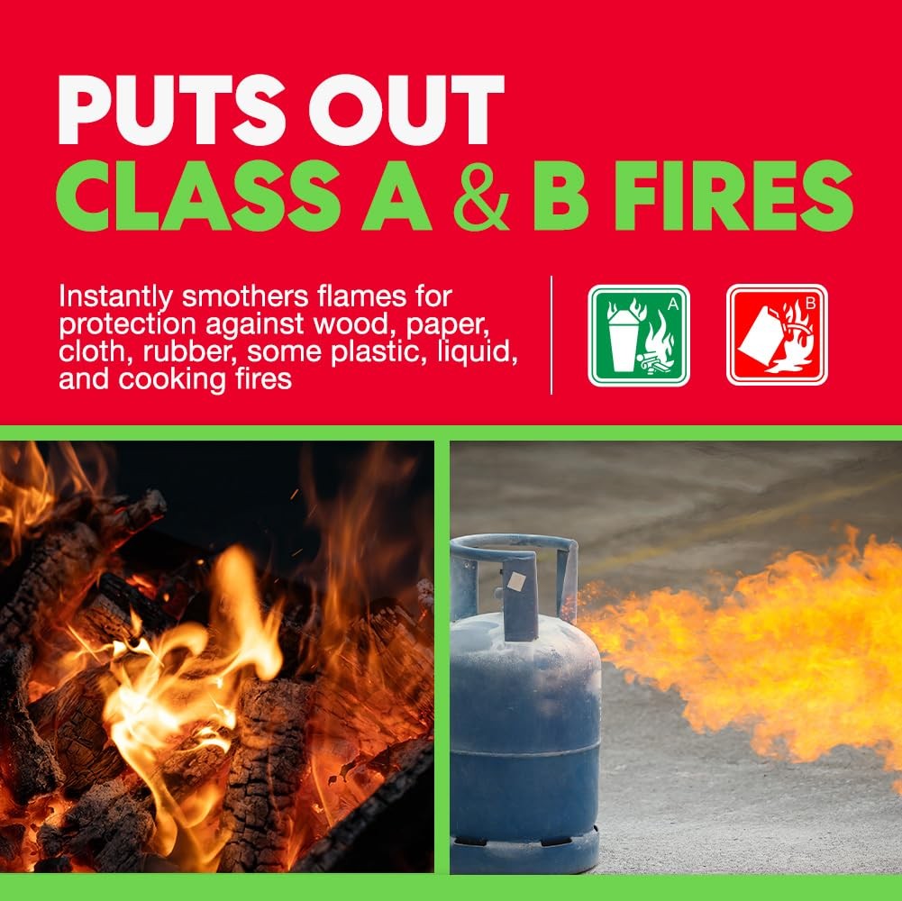 Emergency Fire Blanket – ASTM Certified Fire Suppression Blanket for Home, Ki…