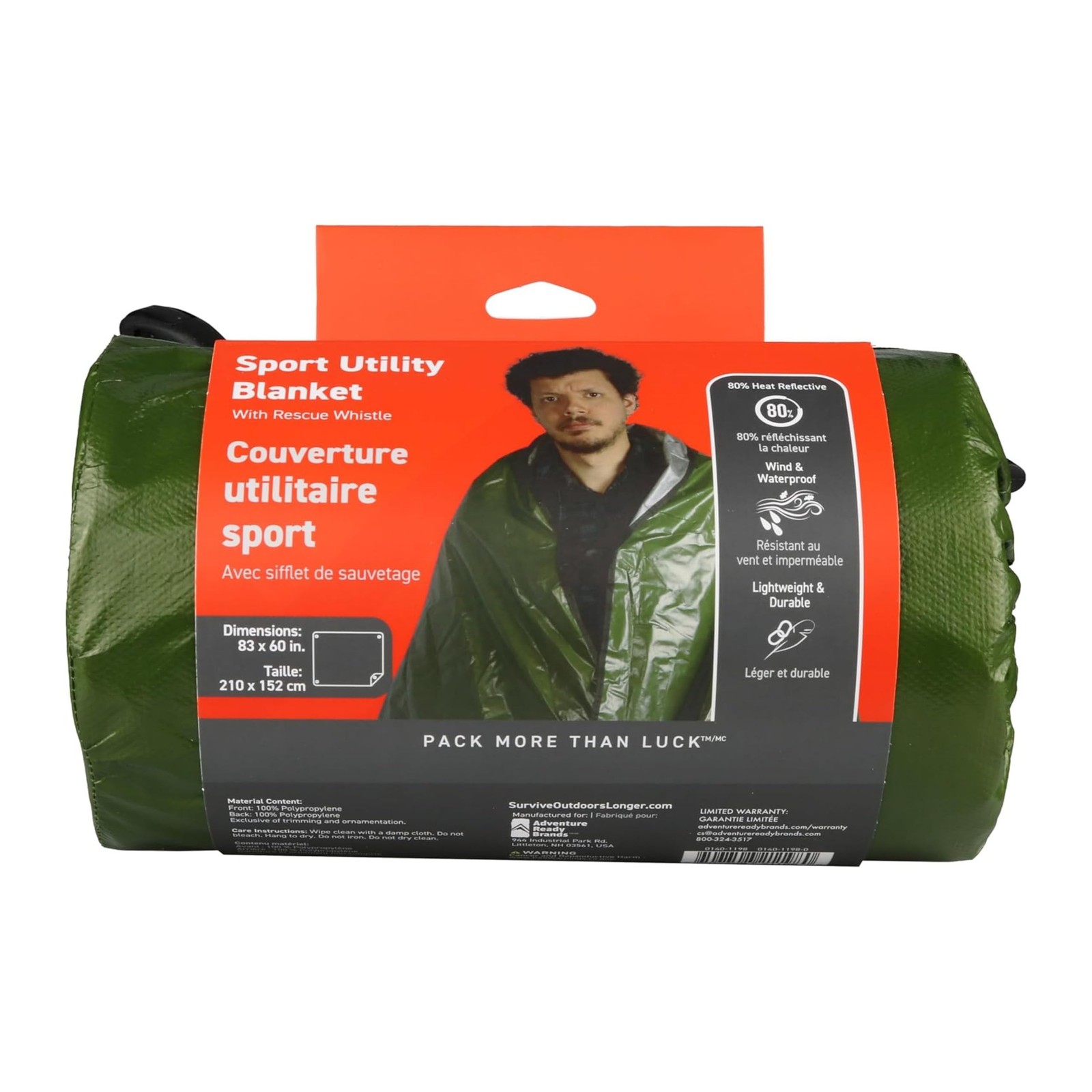 S.O.L. Survive Outdoors Longer SOL Sport Utility Blanket – Green