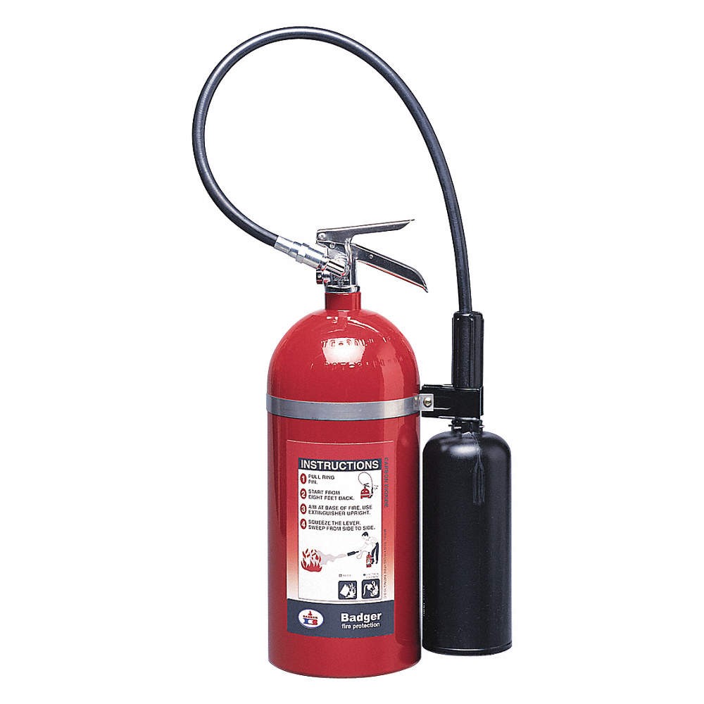 BADGER B10V Fire Extinguisher,Aluminum,Red,BC 36MA36
