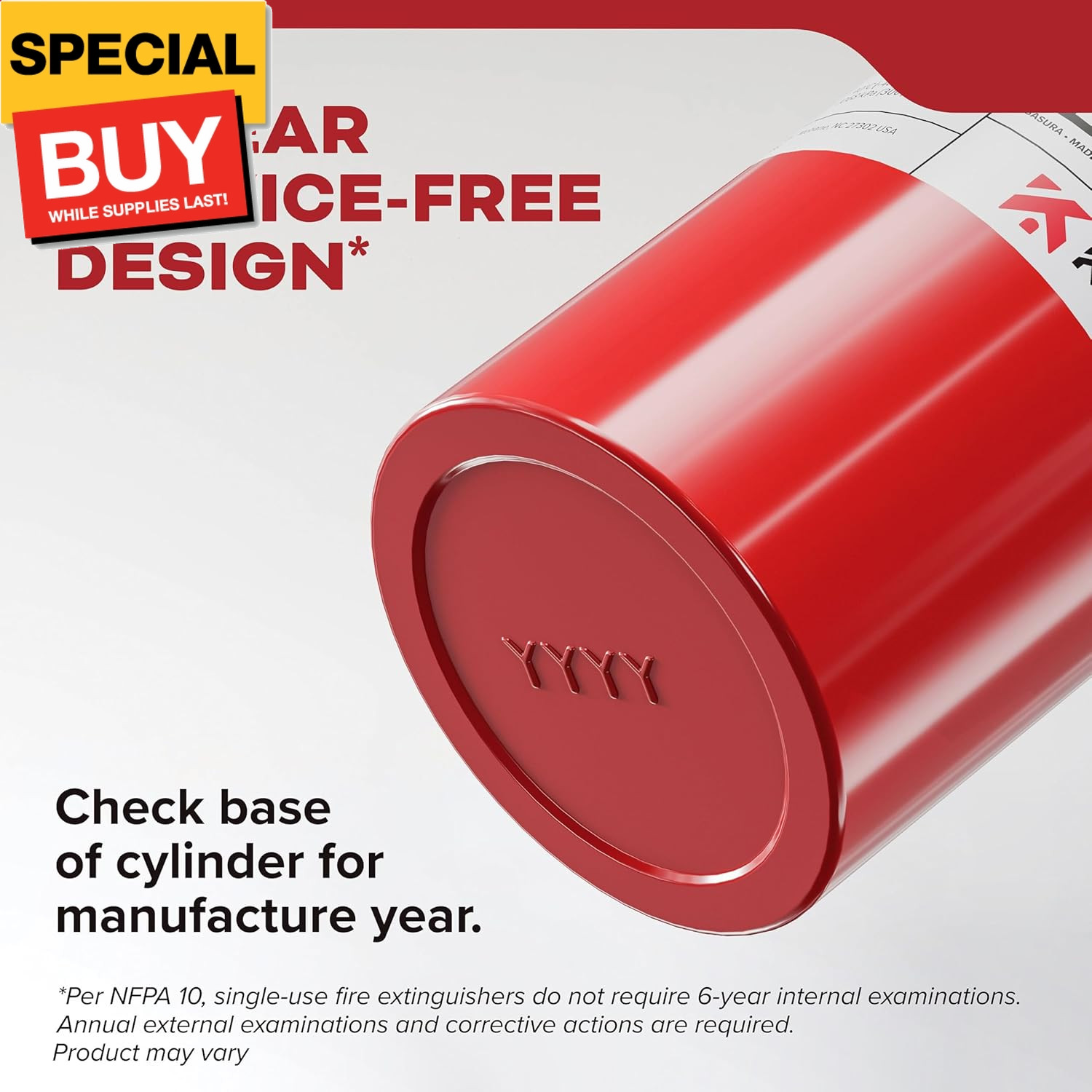, FA110G, Multi Purpose Fire Extinguisher for Home, Office, Dorm, Residential, 1