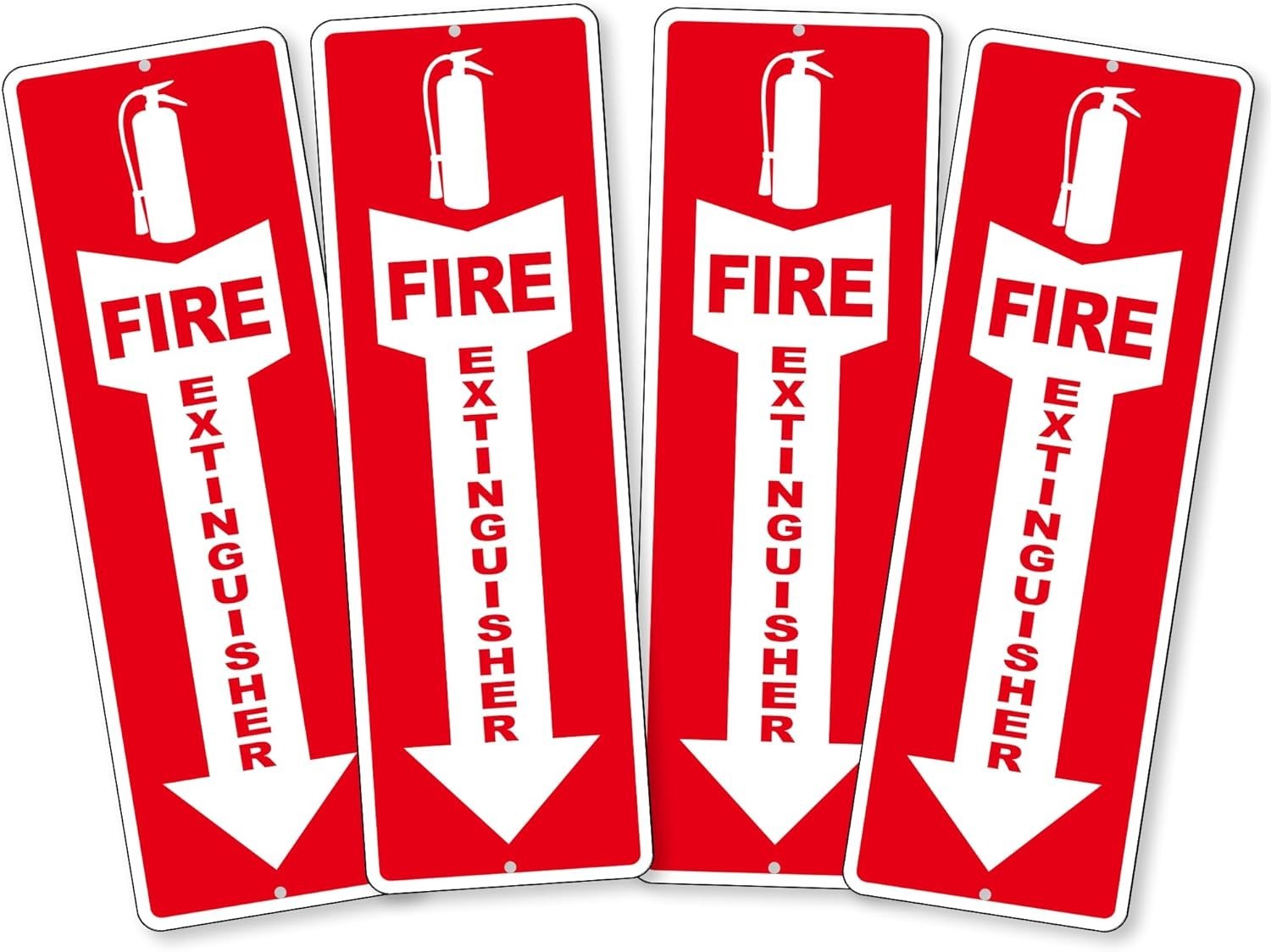 4 Pack Fire Extinguisher Signs – Strong Self Adhesive Fire Extinguisher Sign …