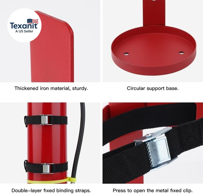 Fire Extinguisher Metal Bracket, Heavy Duty,Compatible with 5-Pound Fire Extingu