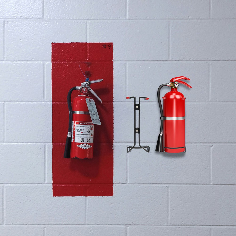 2Pcs Heavy Duty Fire Extinguisher Brackets Steel Wall Mounts for Home Use
