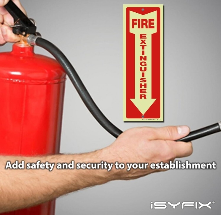 Fire Extinguisher sign metal And Fire Extinguisher sign plastic Glow in the Dark