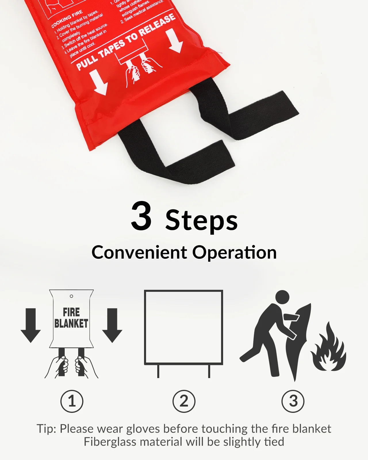Fiberglass , Fire Suppression Blanket for Emergency Surival,Emergency Blanket wi