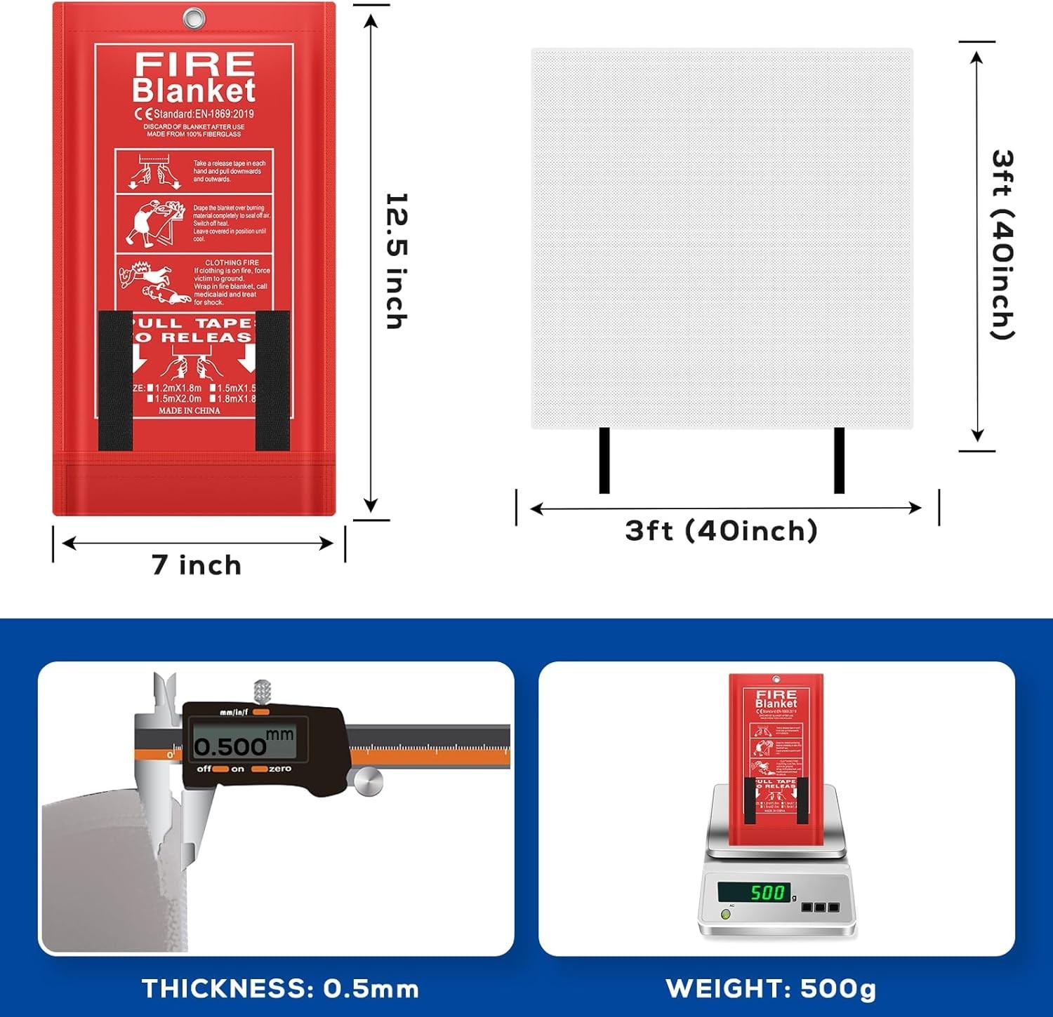 Fire Suppression Blanket for Home Cookouts and Emergencies