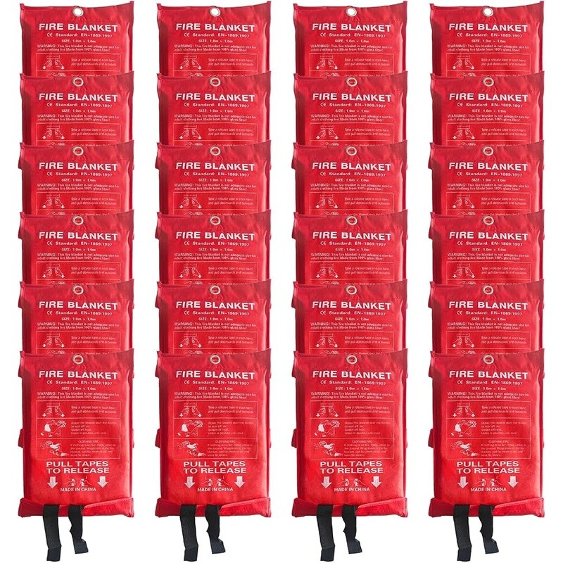 Fire Blanket 1100℉ Heat Resistant Fiberglass Emergency Fire Suppression Tool New