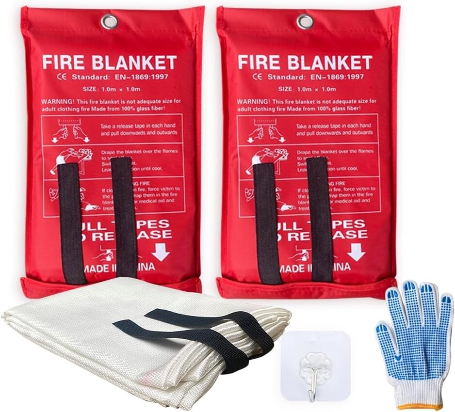 Fire Blanket For Home XXL- 79 x 79 Fire Blankets Emergency For People Fire Re…