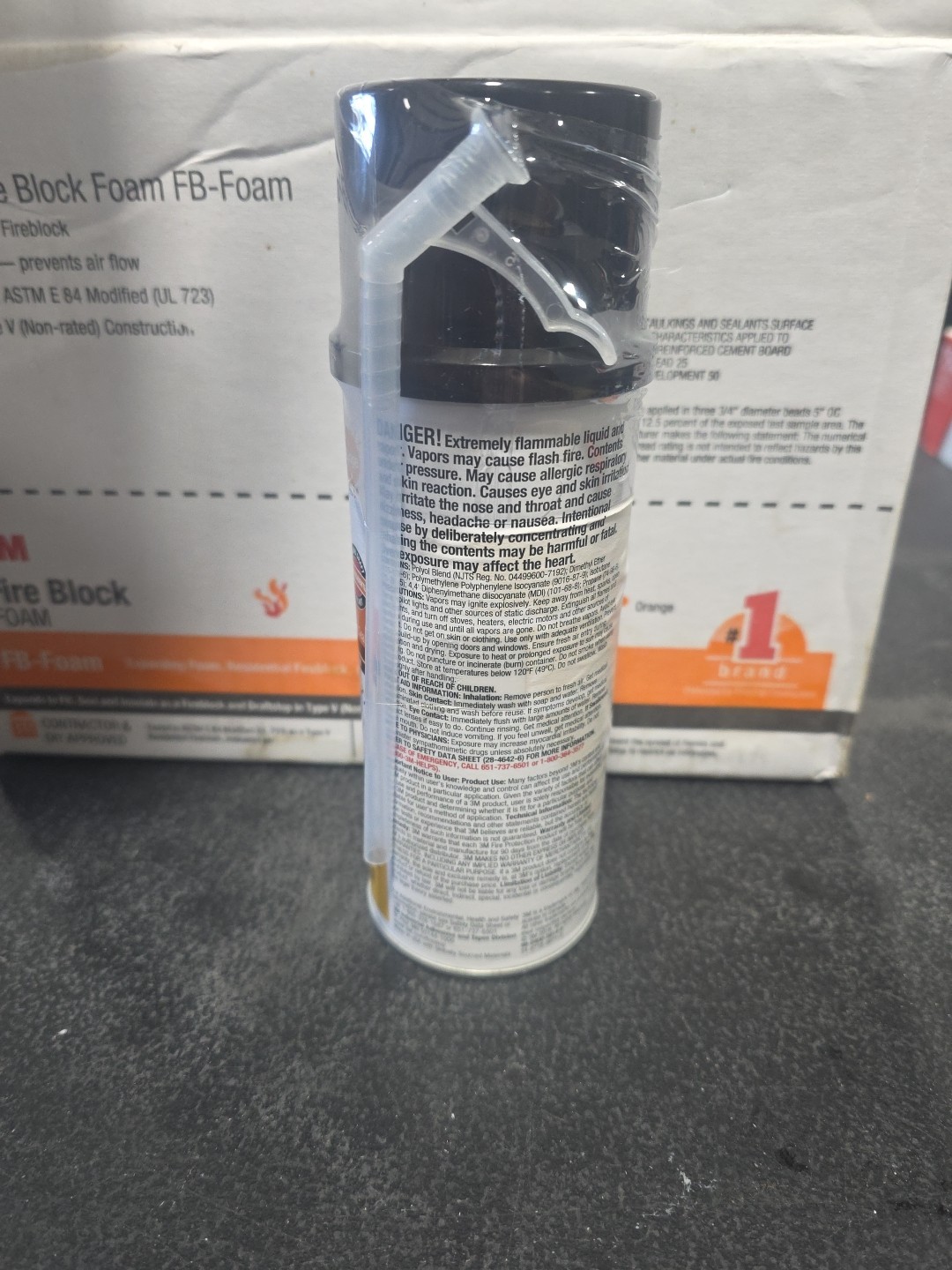 3M Fire Stop Block Spray Foam 12 Fl Oz Orange FB Polyurethane Sealant One Can