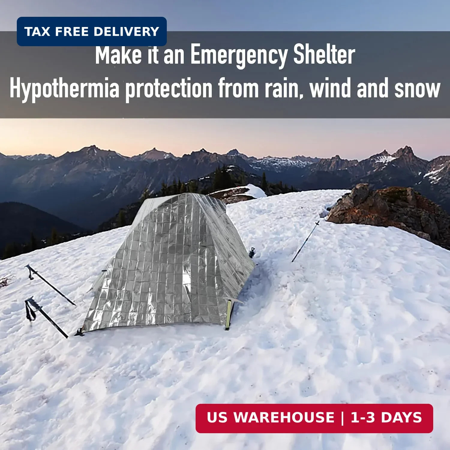 General Medi Emergency Blanket (12-Pack),Emergency Silver Foil Blanket- Perfect