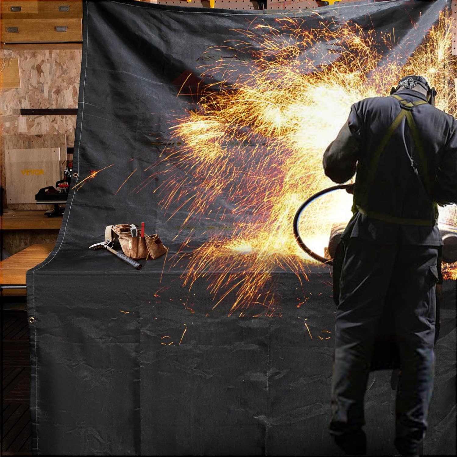Fire Blankets, 2 Pack Welding Blankets, 8′ X 10′ Fire Suppression Blanket, 1022°