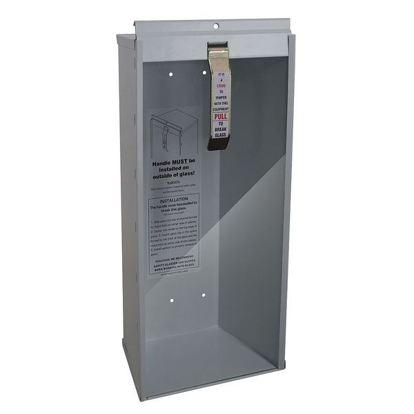 Zoro Select 1Rk38 Fire Extinguisher Cabinet, Semi Recessed, 26 3/4 In Height,