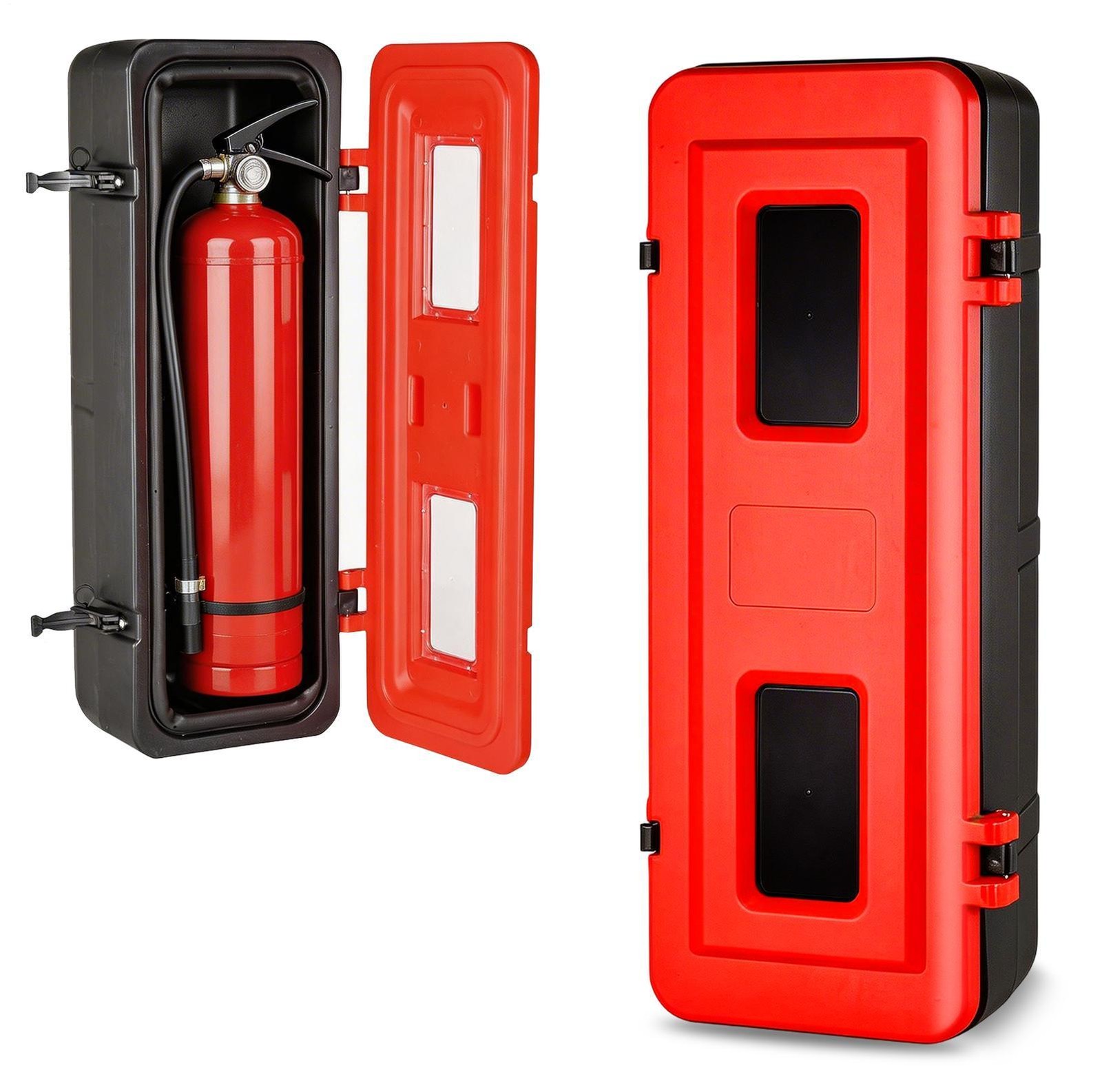 20 LB Red Fire Extinguisher Cabiner Indoor/Outdoor W/Latches