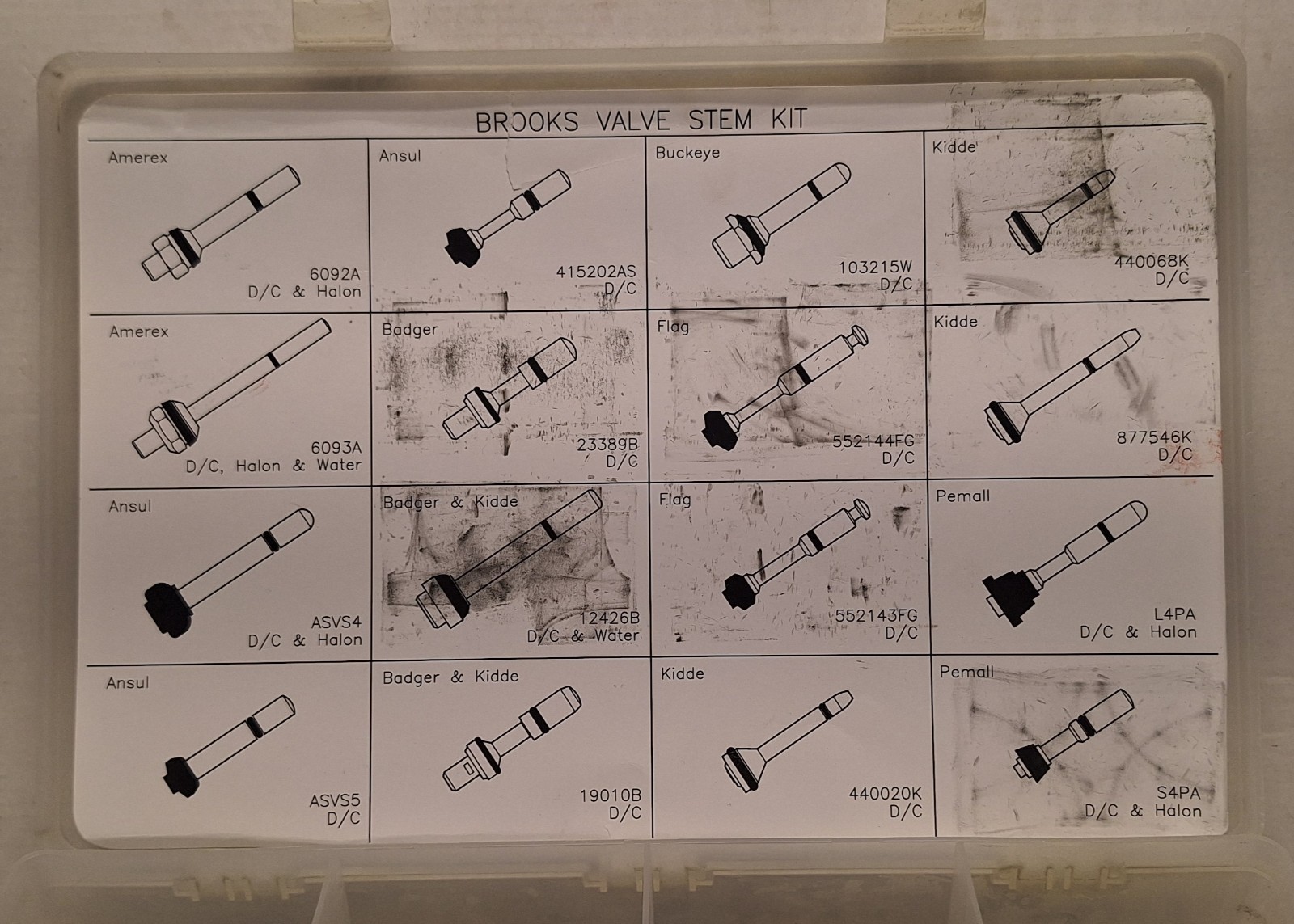 Brooks VALVE STEM KIT Approx 92 Valve Stems included Free Shipping