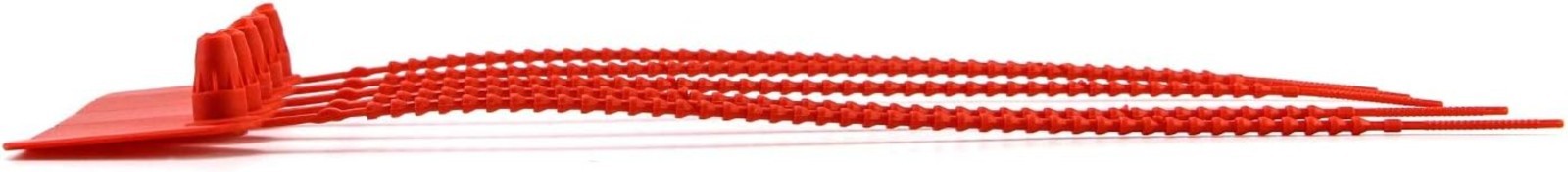 100Pcs Red Tamper Seals – Self-Locking Security Zip Ties for Fire Safety
