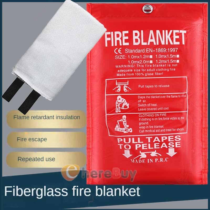 1~4PK FIRE BLANKET Fiberglass Emergency Home Retardant Prepared 59”x59” 47X47″