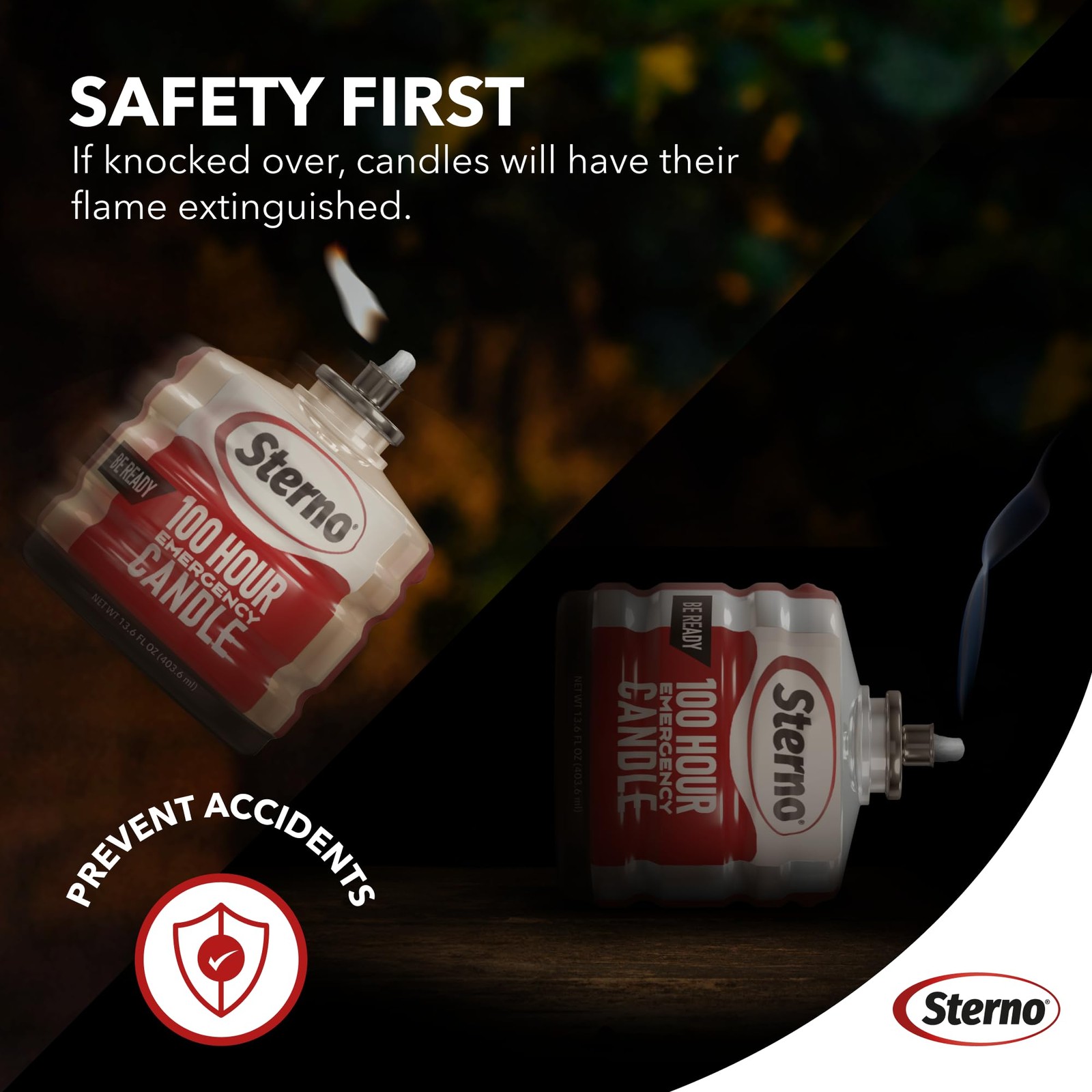 Sterno 100-Hour Emergency Candles – Long Burning Unscented Clear White