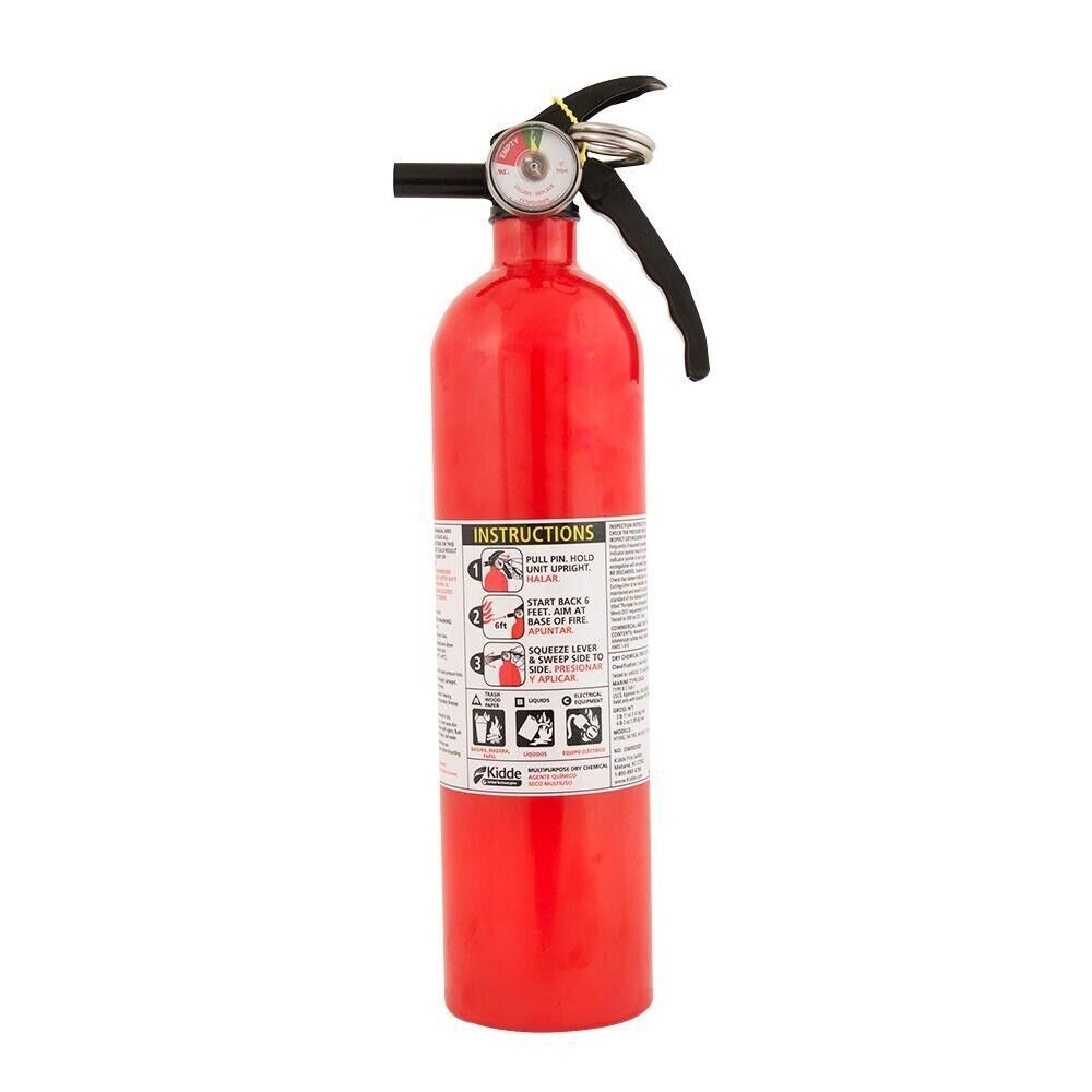 2 -Kidde 2.5lb kidde abc extinguishers sold as pair. 1A-10BC