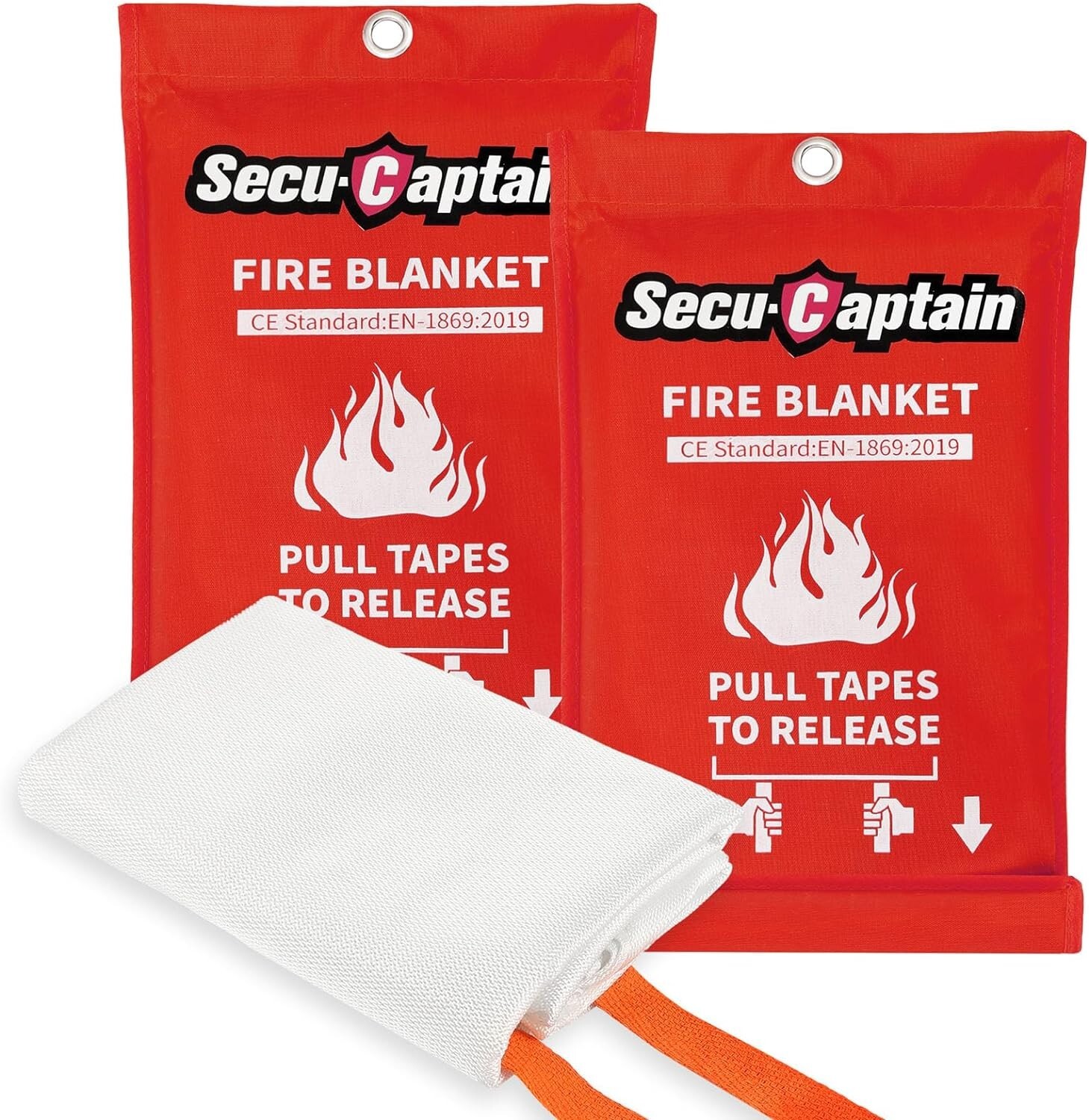 Essential Fire Blanket Set – 2 Pack 40″x40″ Flame Resistant for Peace of Mind