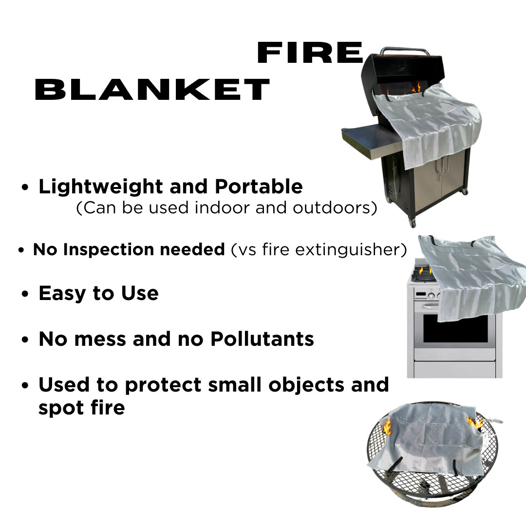 Motivpart Fire Blanket Emergency Survival Kit 2 Pack Size 39″x39″ Safety Blanket