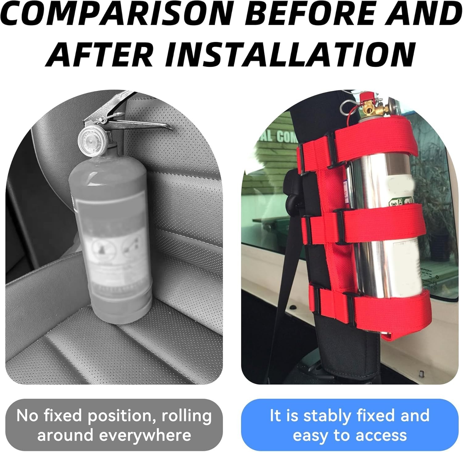Car , Adjustable Offroad Vehicle Fire Extinguisher Mount Strap, Automotive Ro…