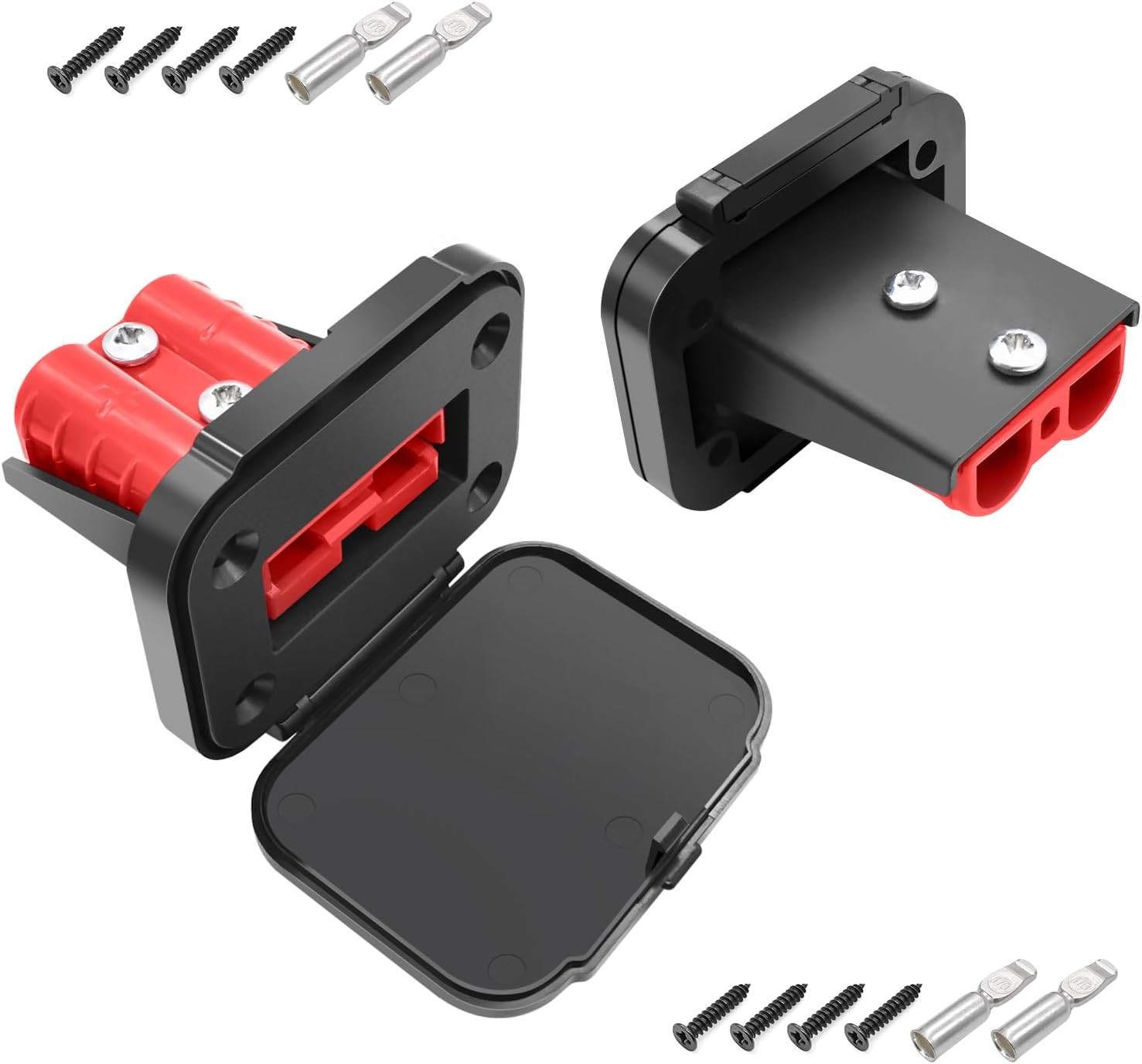 2PCS Anderson Plug 175A Quick Connect Wire Connectors with Mount and Cap