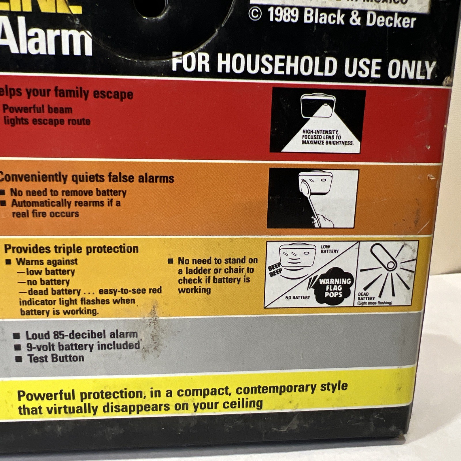 Black And Decker Flamebuster Slimline SMK300 Smoke Alarm Made In 1989 NEW SEALED