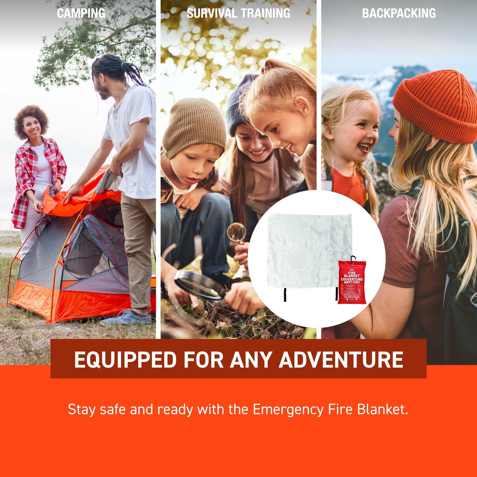 Survive Outdoors Longer Fire Safe Fire Blanket