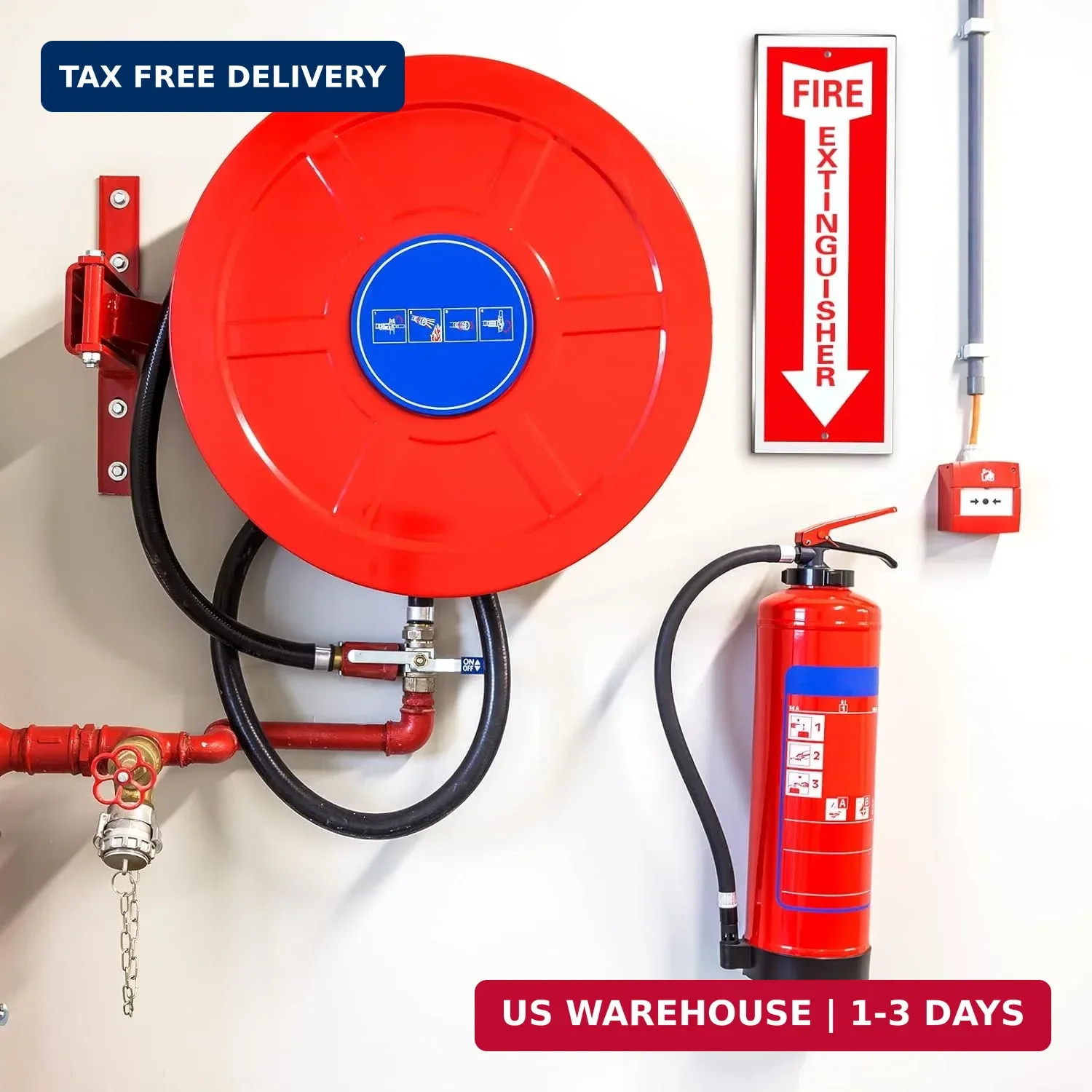 Tondiamo 4 Pack Fire Extinguisher Sign 4 x 12 Inch Fire Rust Aluminum Signs Lami