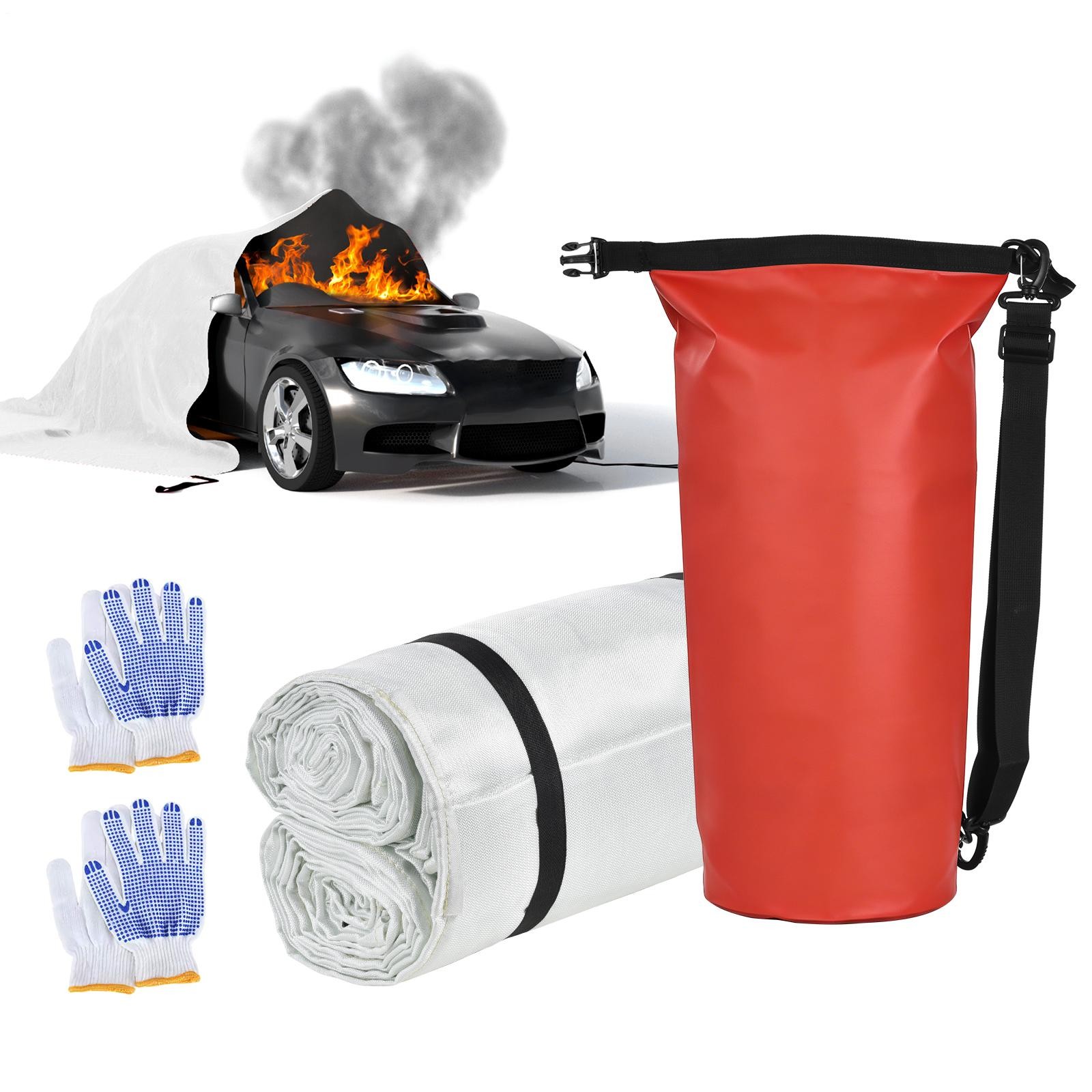 Car Fire Blanket, Emergency Fireproof Blanket for Vehicle, Truck, Motor Vehicle