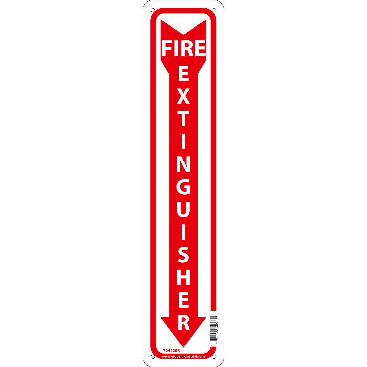 Global Industrial Fire Extinguisher Sign 18×4 Rigid Plastic