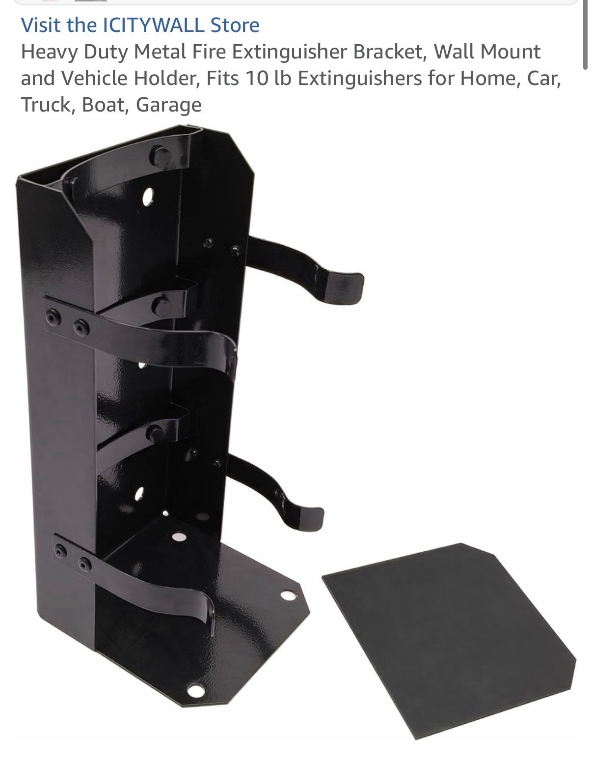 Heavy Duty Metal Fire Extinguisher Bracket, Wall Mount Vehicle Holder, Fit 10lb