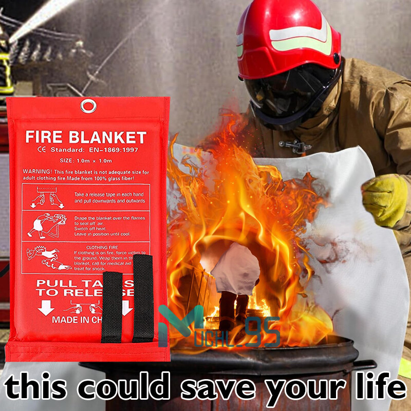 XXL XL Fire Blanket – Premium Home Fire Emergency Extinguisher Blankets,1/2/4PCS