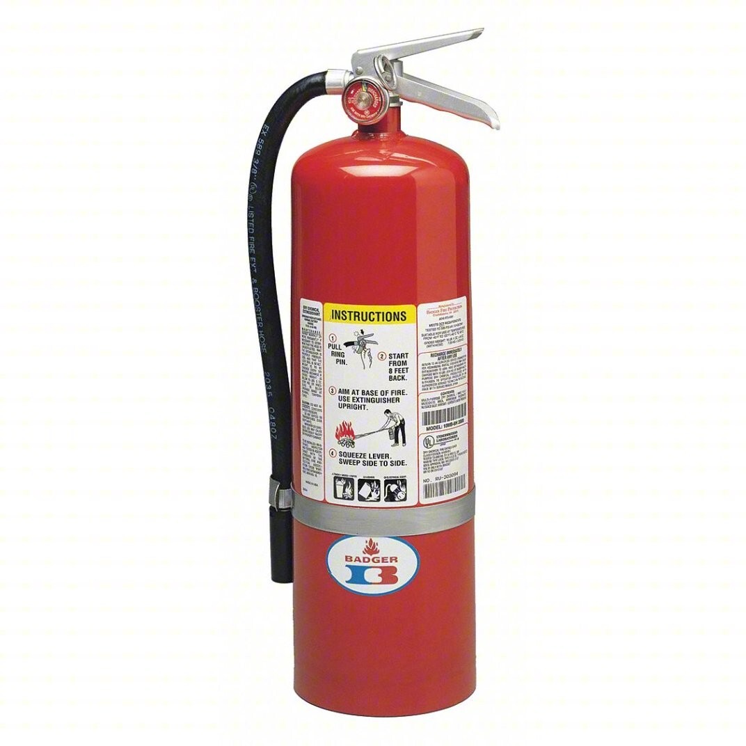 BADGER Fire Extinguisher: 10 lb Extinguisher Monoammonium Phosphate, 10-MB-8H