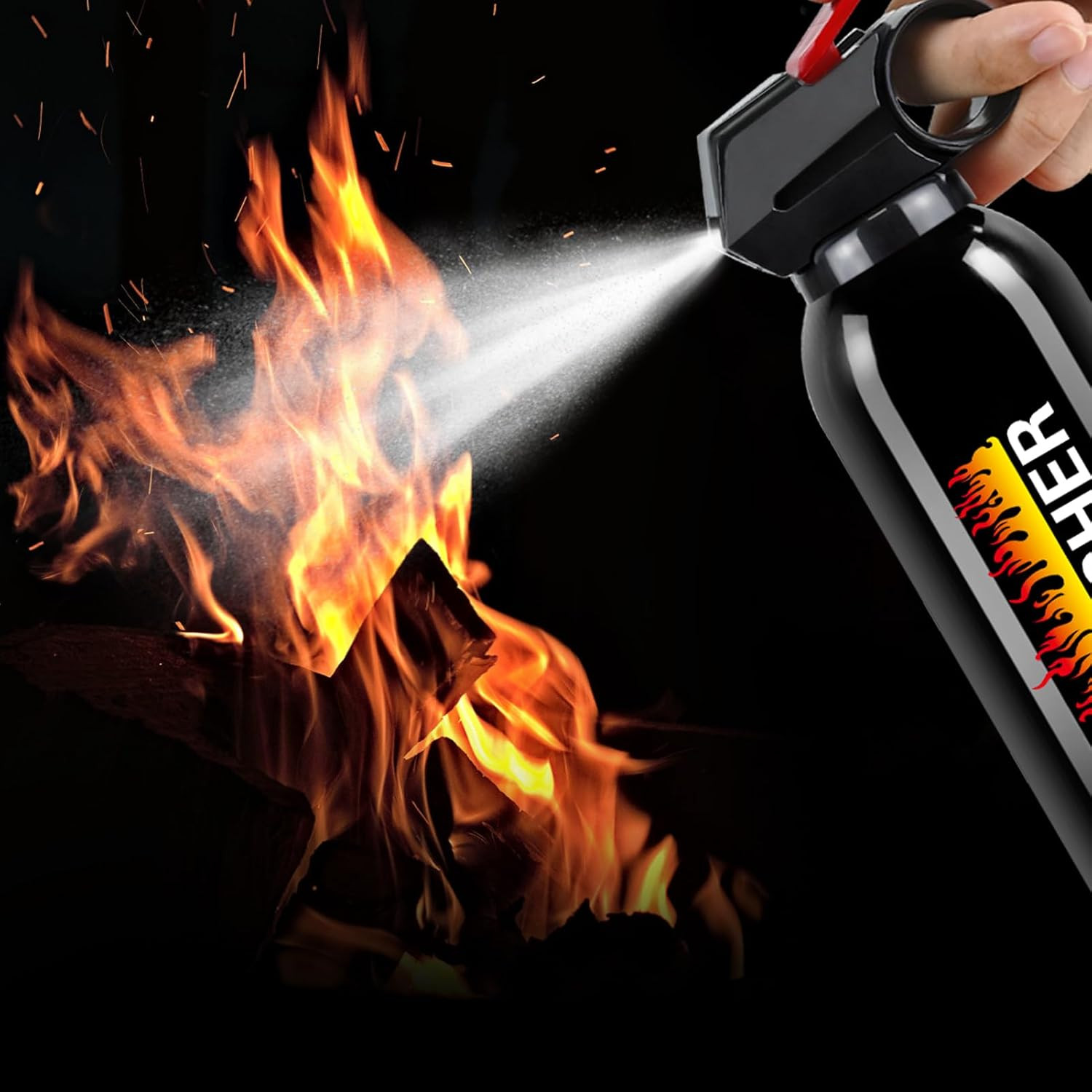 6Pack Fire Extinguisher for Home – 8 in 1 Portable A, B, C, K Fire Extinguishers