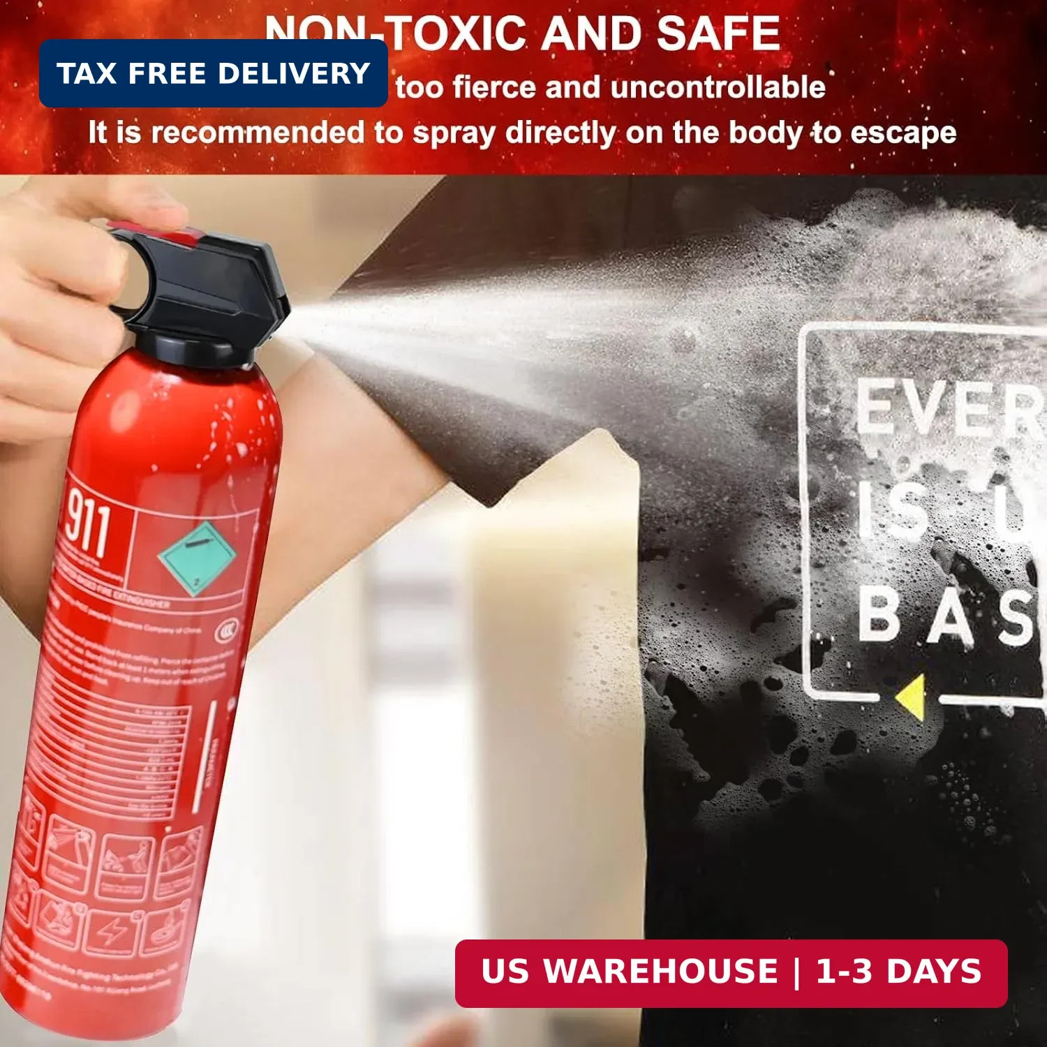 Fire Extinguisher for Home with Wall Mount – 4 Pack Upgraded 8-in-1 Portable Fir