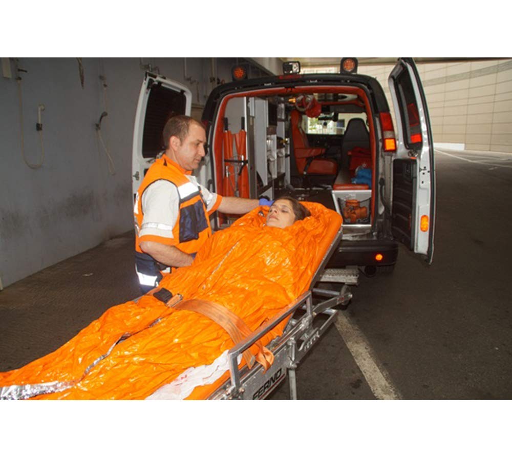 Blizzard EMS Blanket, 2-Layer, Orange, Flat-Pack
