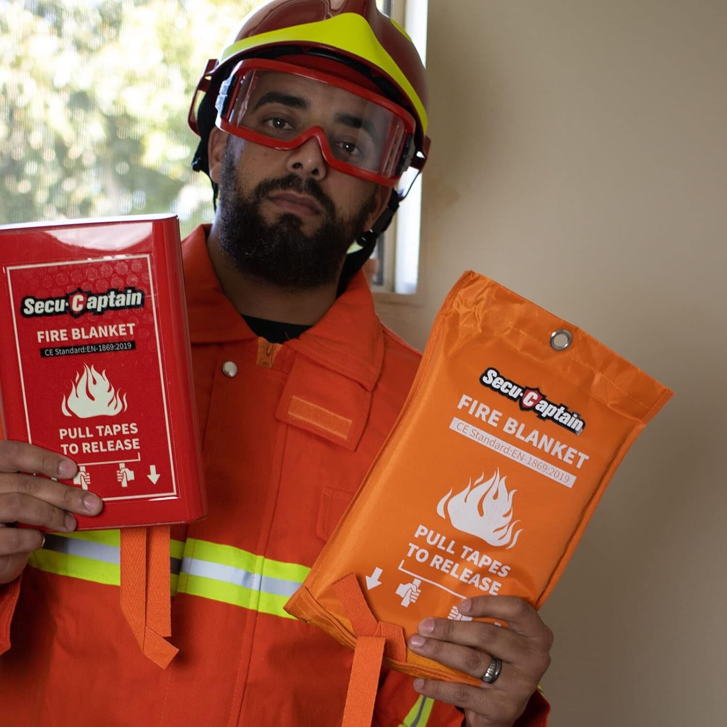 Emergency Fire Blanket for Home and Kitchen 40″X40″ Flame Suppression Fiberglass