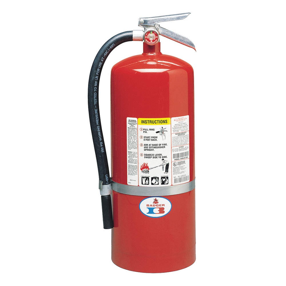 BADGER 20-MB-6H Fire Extinguisher,Steel,Red,ABC 36MA30